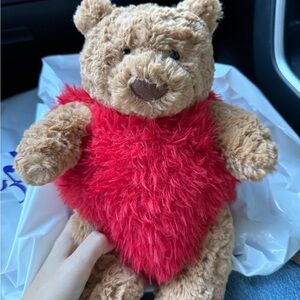 Plush Teddy Bear with Red Sweater